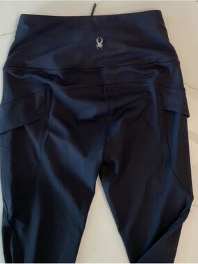 Spyder Active Black Performance High-Waist Leggings with Side Pockets